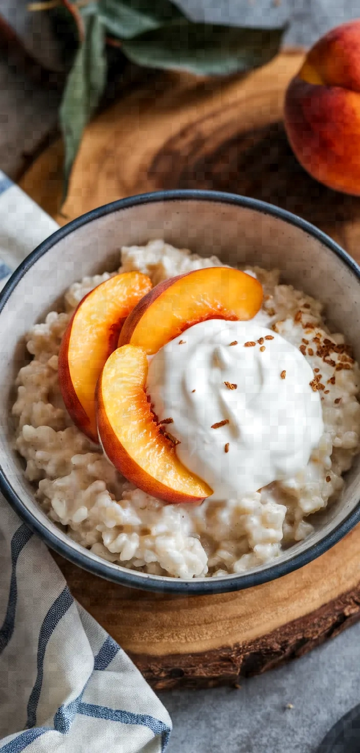 Rice Pudding With Greek Yogurt Peaches Recipe