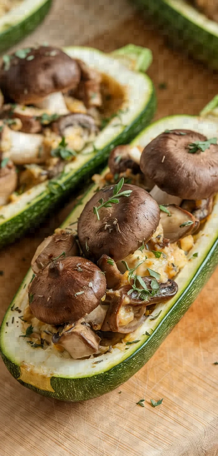Stuffed Zucchini With Mushrooms Recipe
