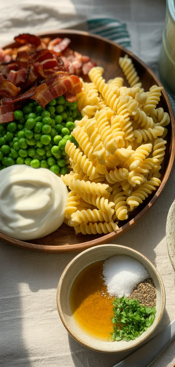 Ingredients photo for Creamy Pasta Salad Recipe