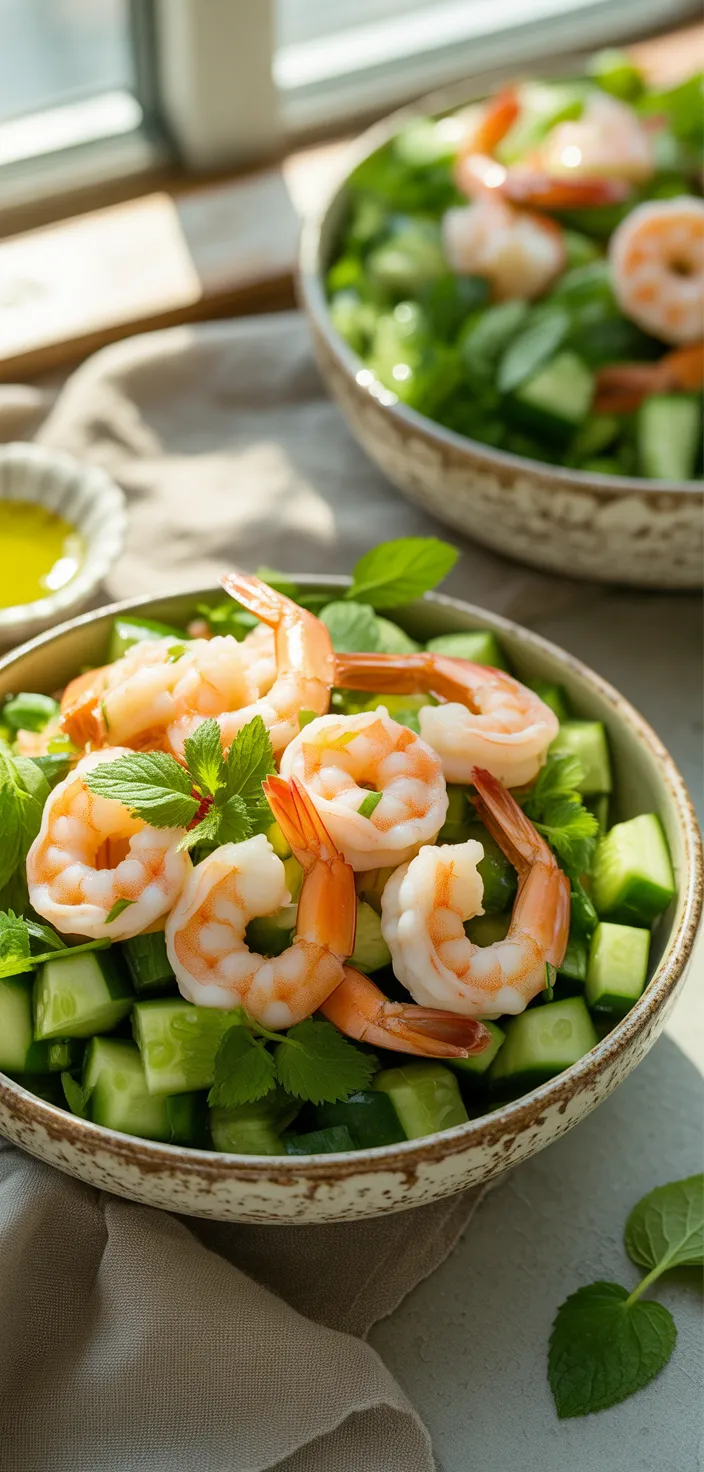 Ingredients photo for Cucumber Shrimp Salad Recipe