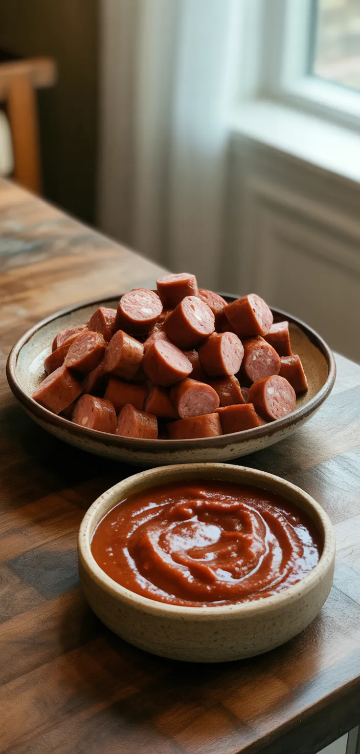 Ingredients photo for BBQ Smoked Sausage Bites Recipe