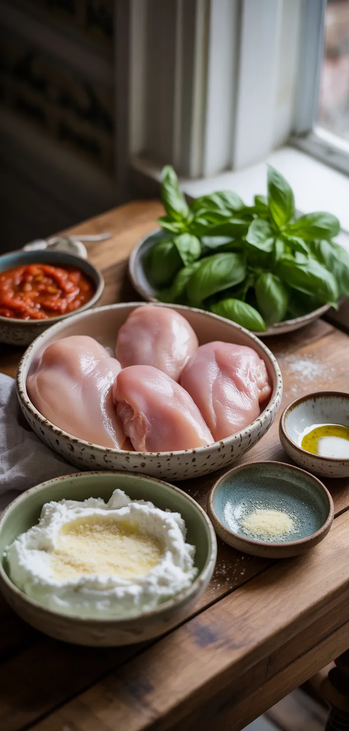 Ingredients photo for Baked Ricotta Chicken Recipe