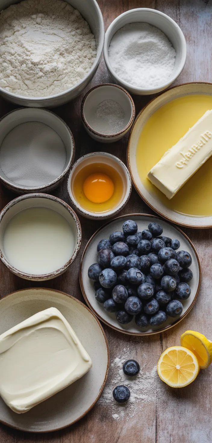 Ingredients photo for Blueberry Cream Cheese Loaf Recipe
