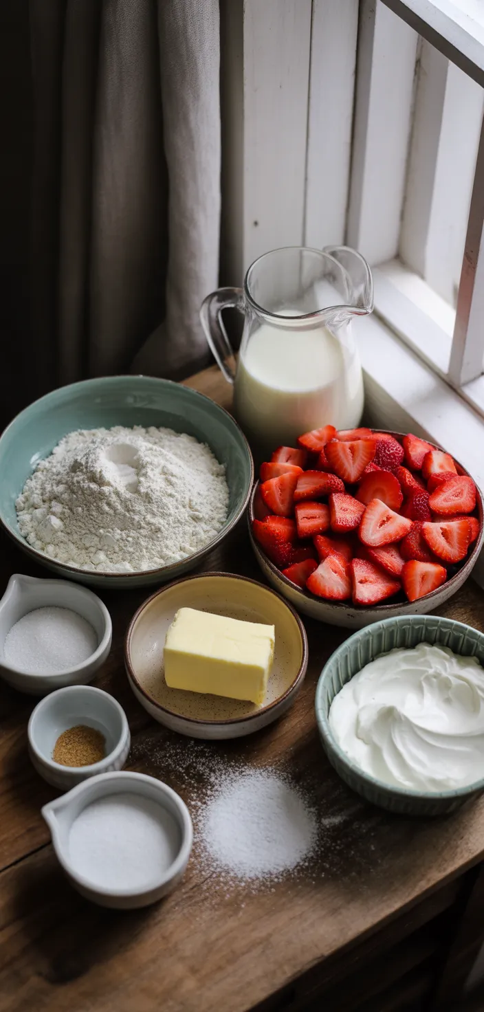 Ingredients photo for French Strawberry Cake Recipe