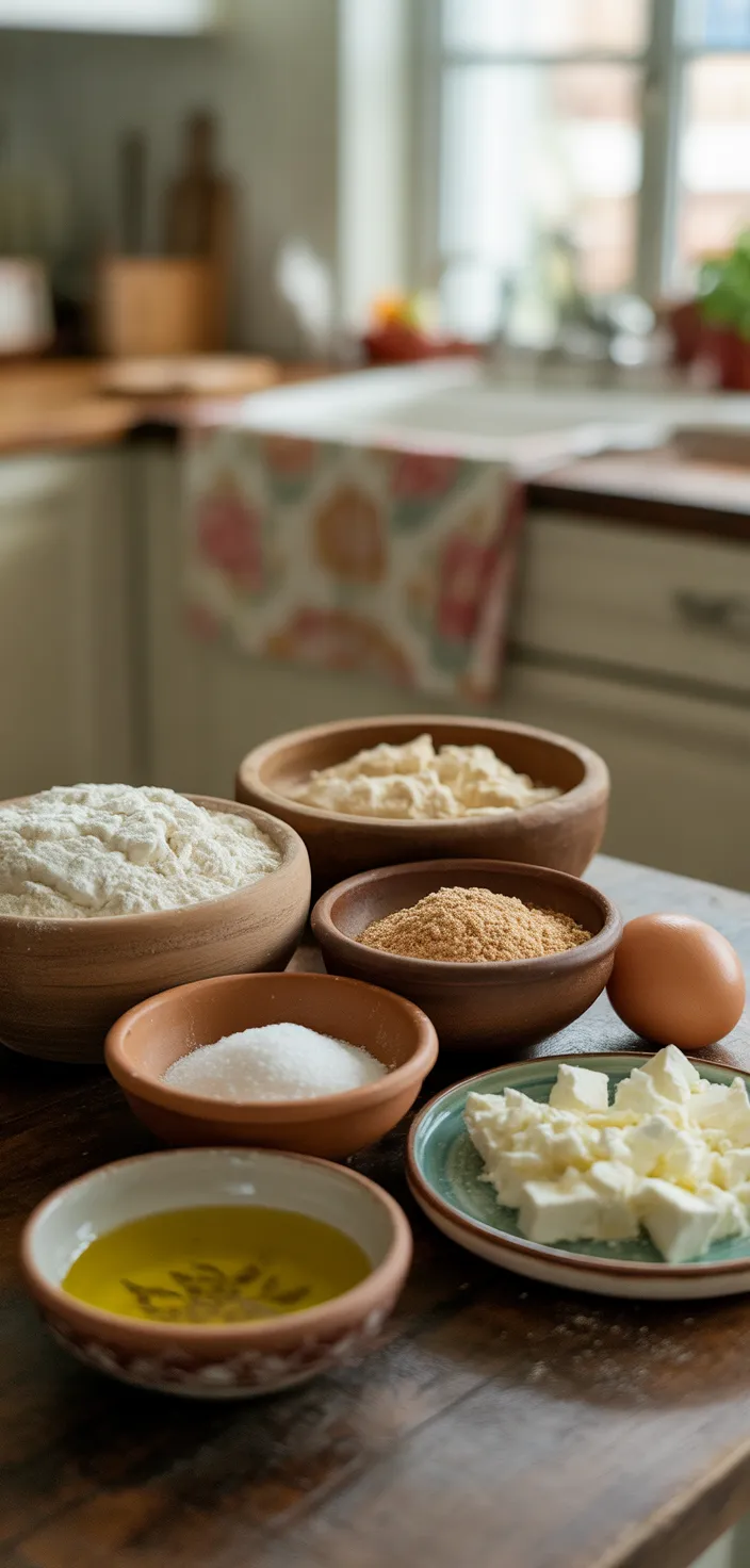 Ingredients photo for Greek Feta Bread: Tiropsomo: Soft & Delicious! Recipe