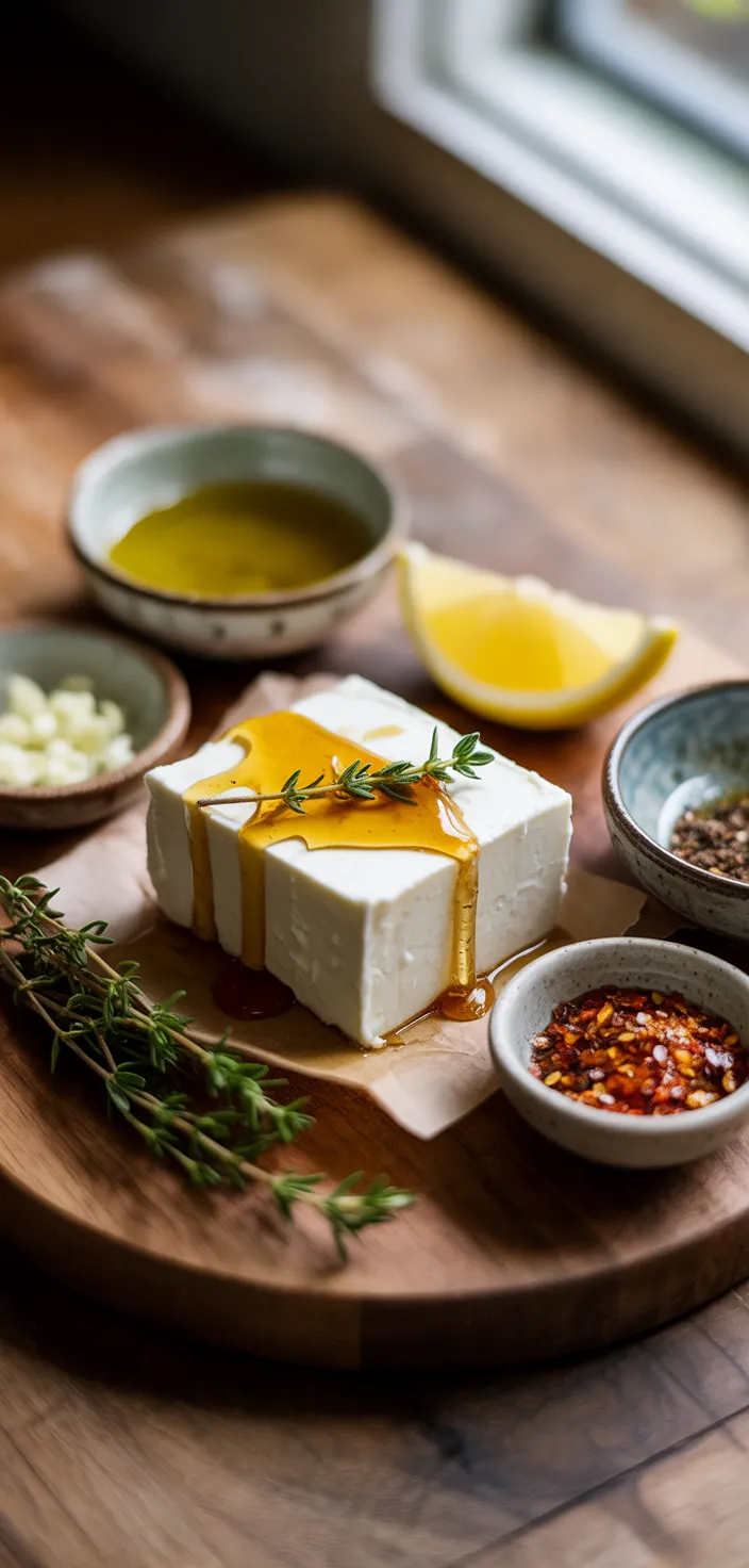 Ingredients photo for Hot Honey Baked Feta Recipe