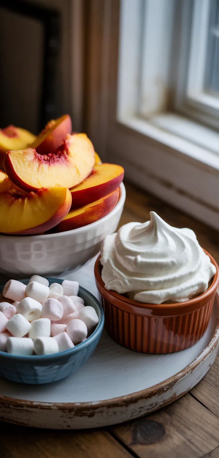 Ingredients photo for Millionaire Peach Salad Recipe