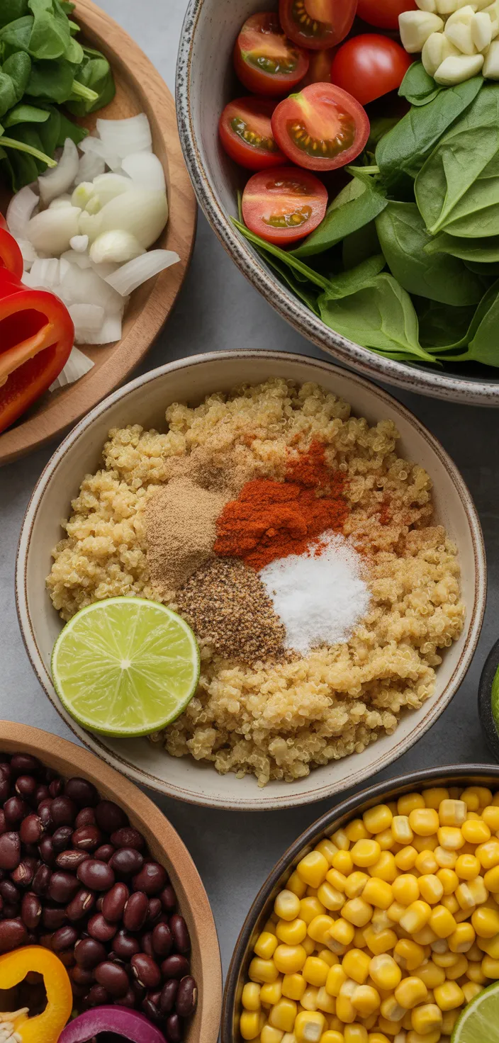 Ingredients photo for Quinoa And Black Bean Recipe