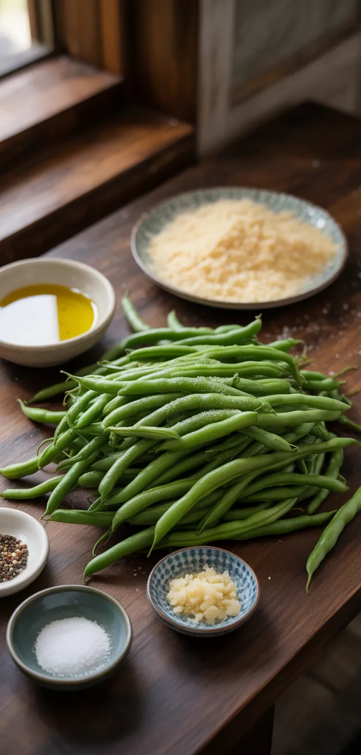 Ingredients photo for Roasted Parmesan Green Beans Recipe