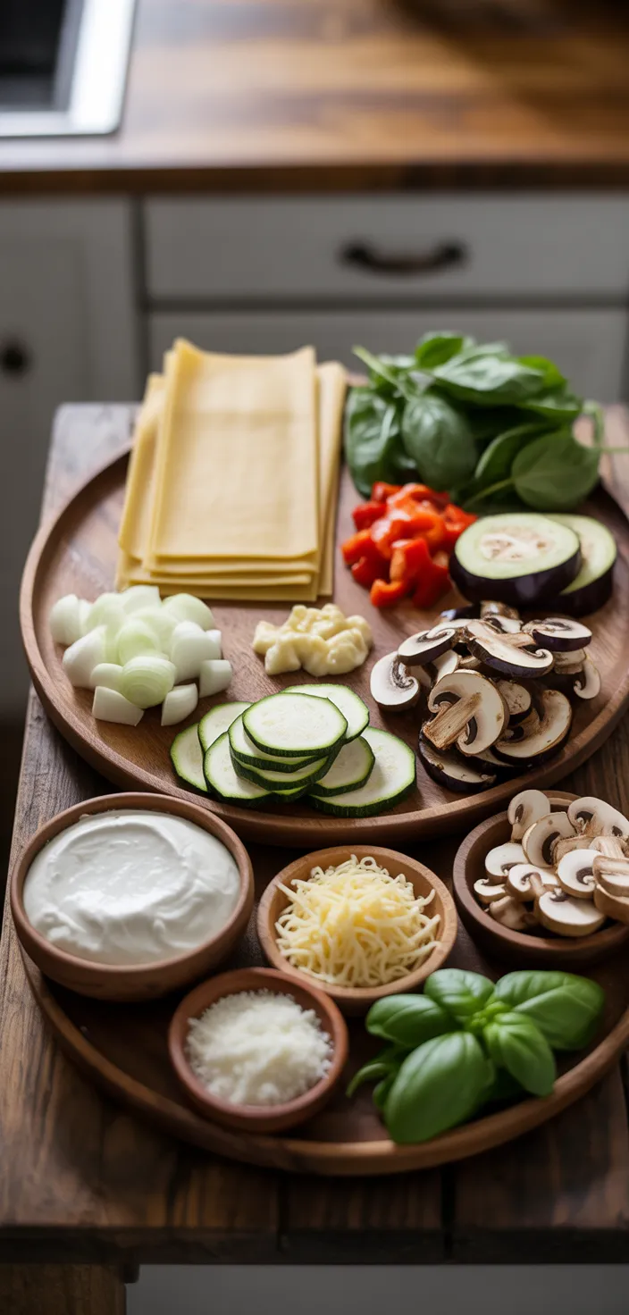 Ingredients photo for Vegetable Lasagna Recipe