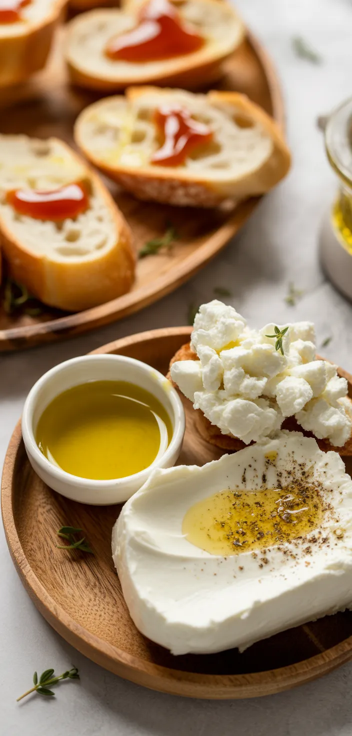Ingredients photo for Whipped Feta Crostini With Hot Honey Recipe