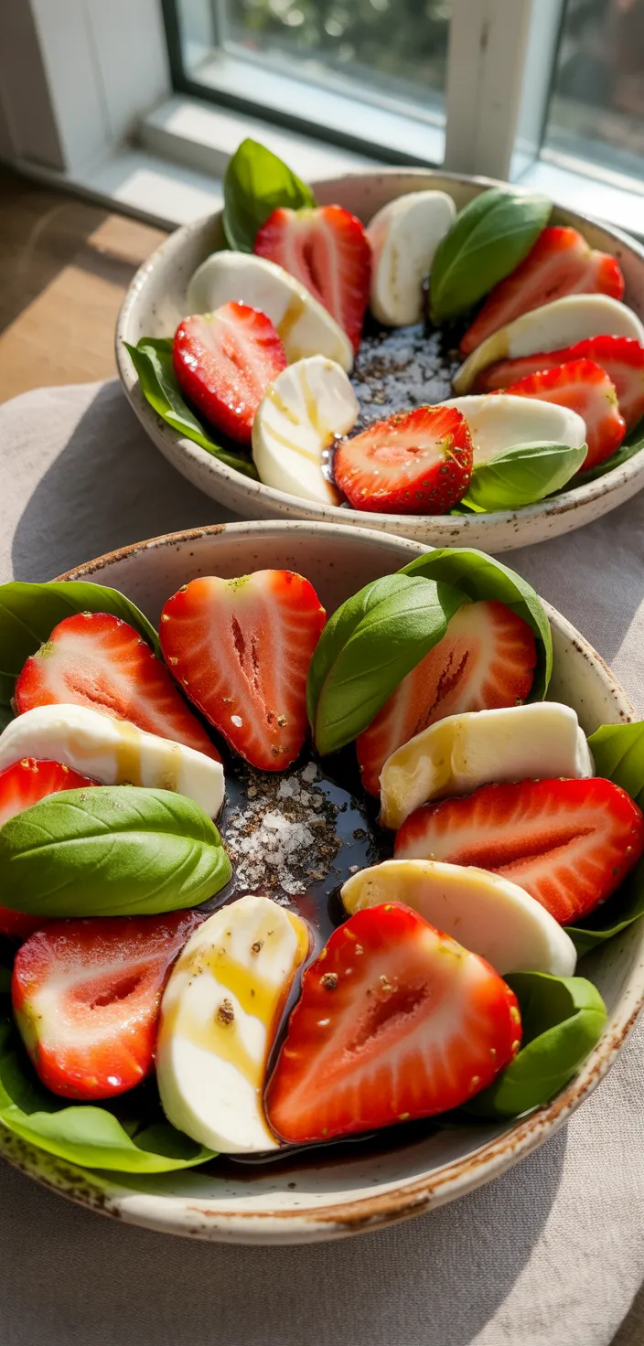 Ingredients photo for Balsamic Strawberry Caprese – Fresh & Flavorful Twist Recipe