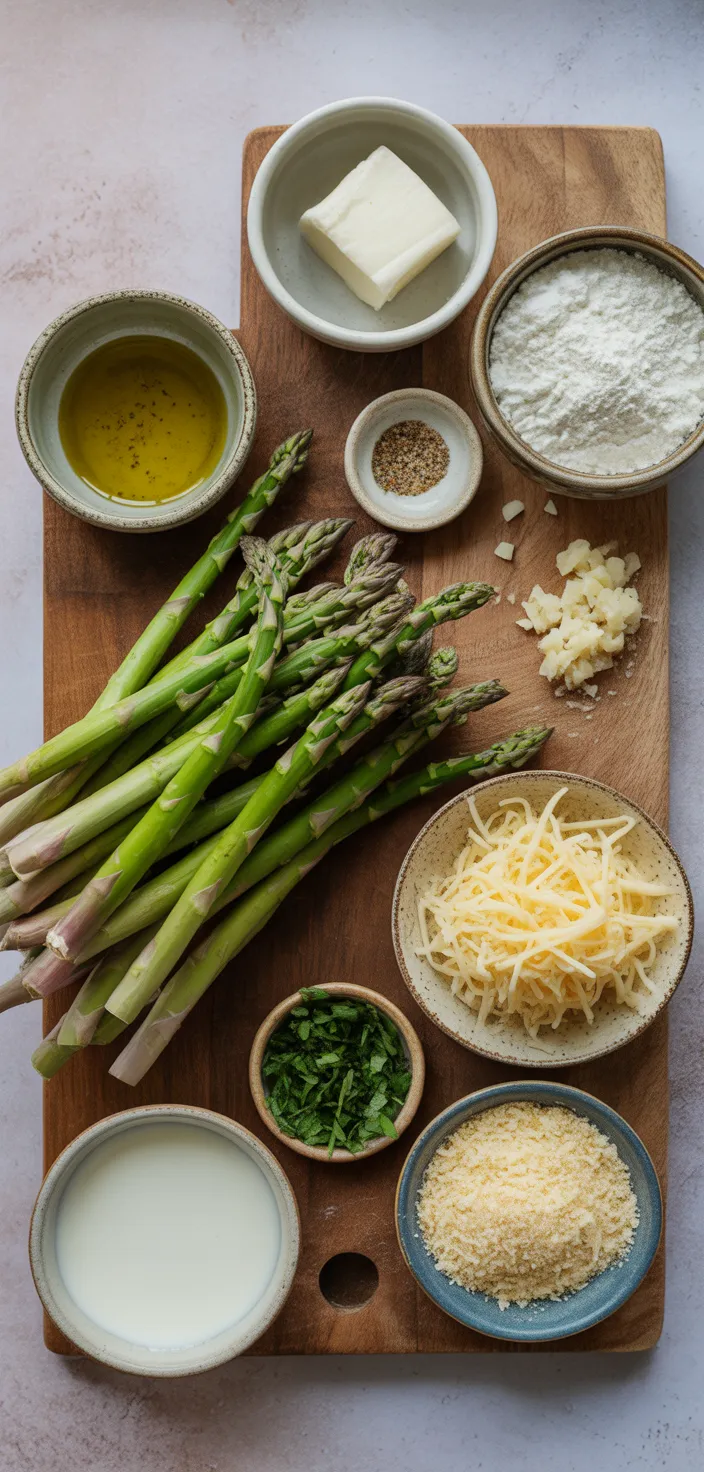 Ingredients photo for Cheesy Baked Asparagus Recipe