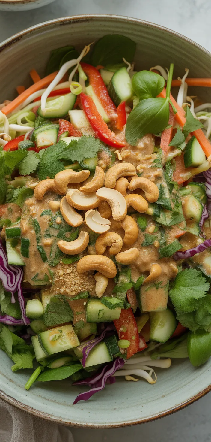 Ingredients photo for Chopped Thai Salad Recipe With Peanut Dressing