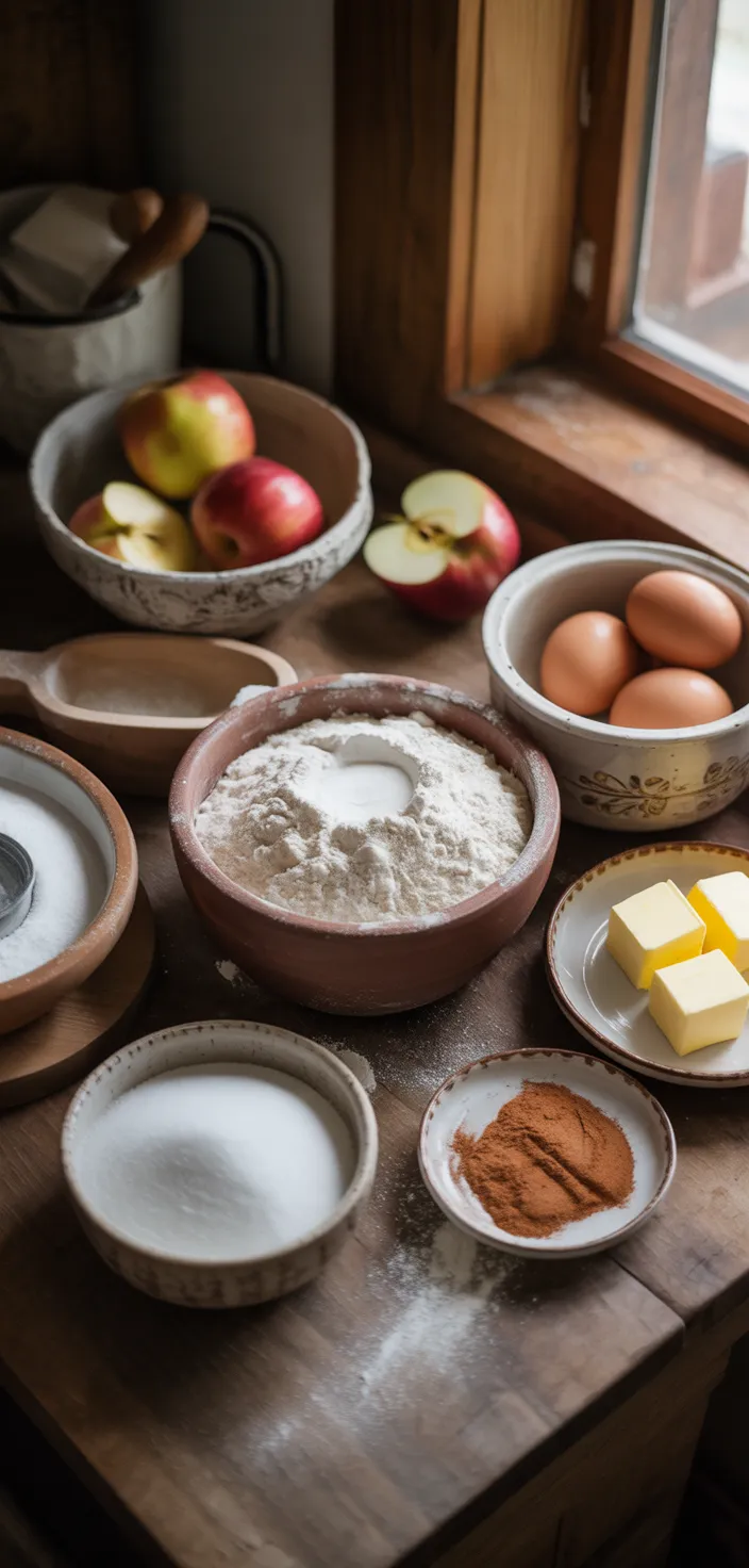 Ingredients photo for Cinnamon Apple Crumb Cake Recipe