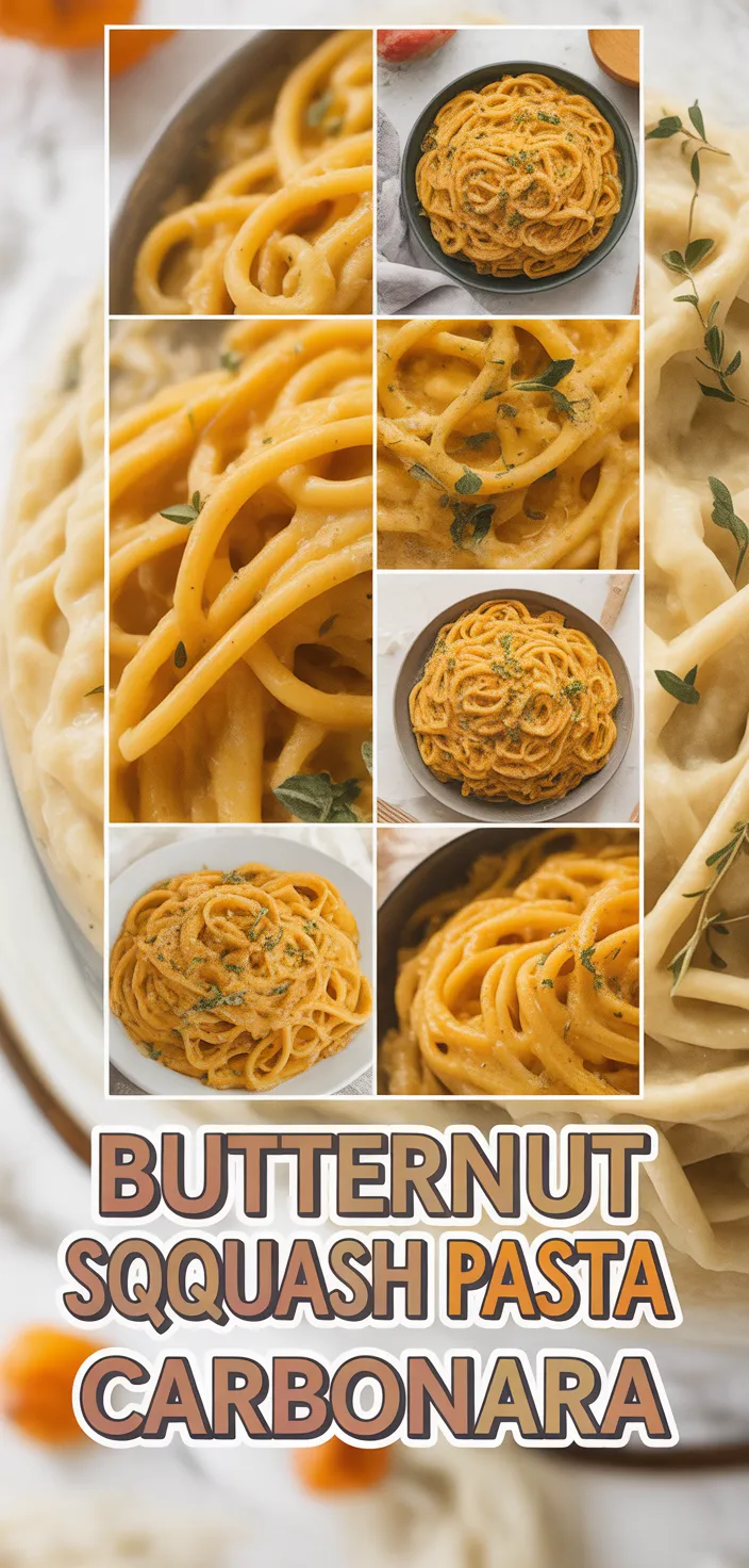 A photo of Butternut Squash Pasta Carbonara Recipe