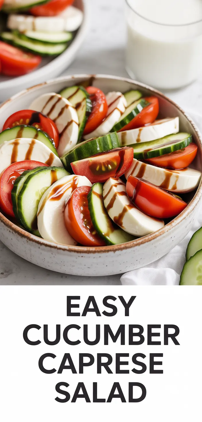 A photo of Easy Cucumber Caprese Salad   Recipe