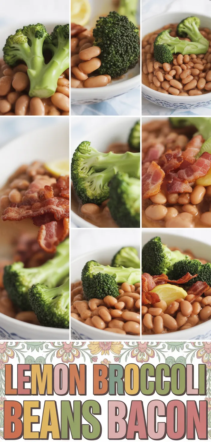 A photo of Lemon Broccoli With Beans & Bacon: Easy Great Northern Beans Recipe!