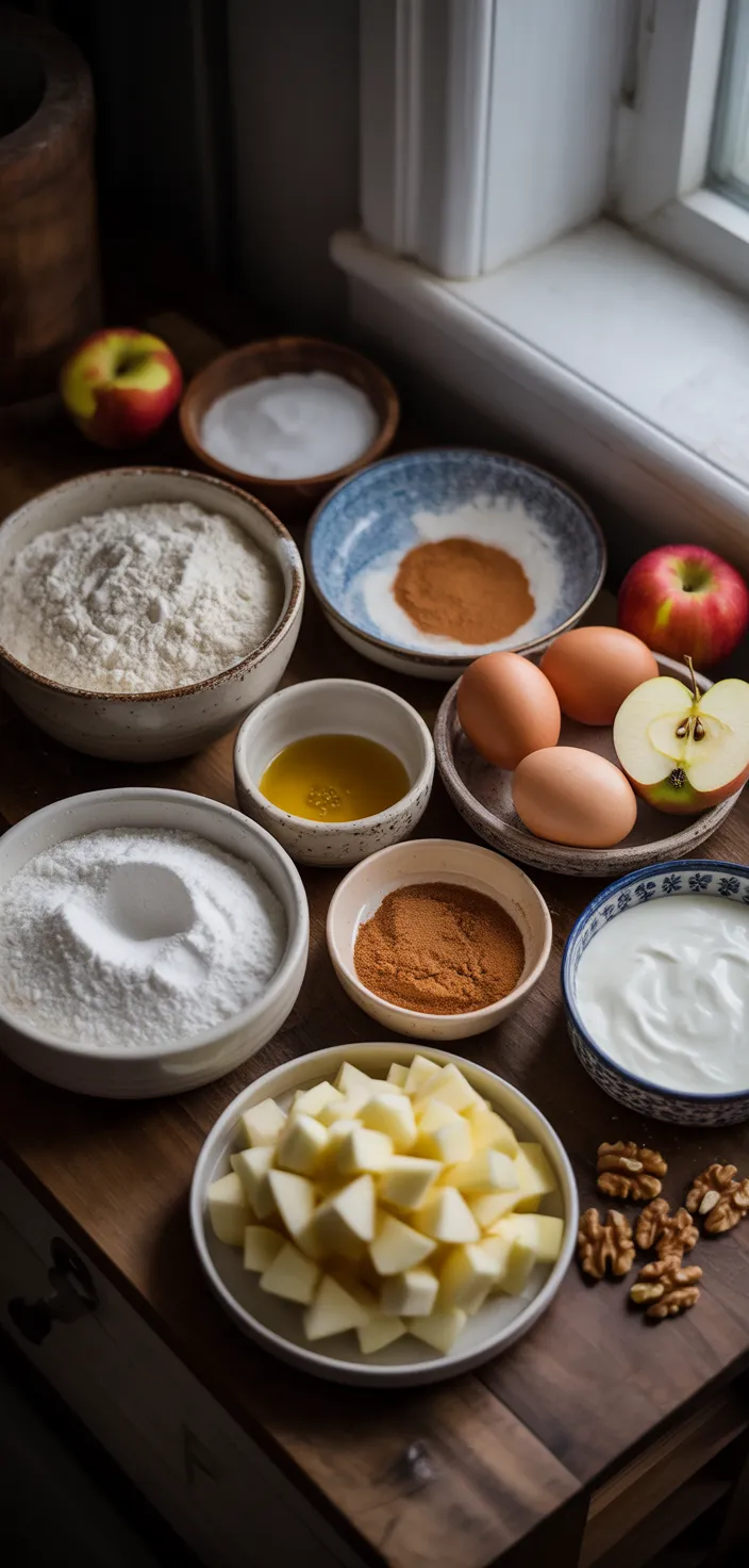 Ingredients photo for EASY Apple Cake Recipe With A Cinnamon Sugar Crust