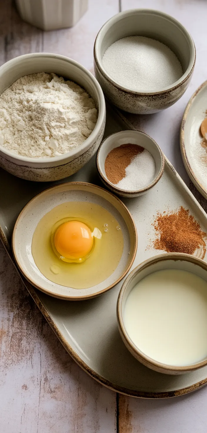 Ingredients photo for Easy Cinnamon Donut Muffins Recipe