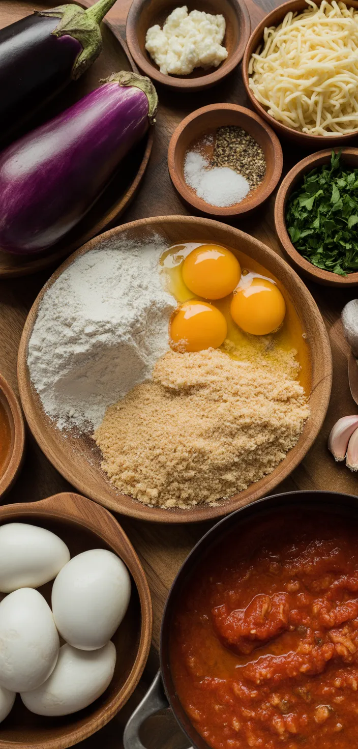 Ingredients photo for Eggplant Rollatini Recipe
