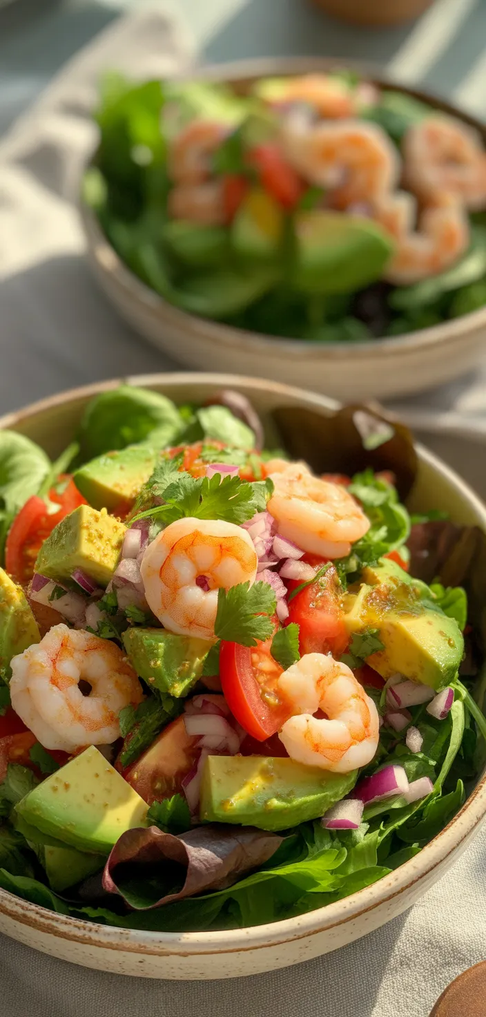 Ingredients photo for Healthy Avocado Salsa Shrimp Salad Recipe