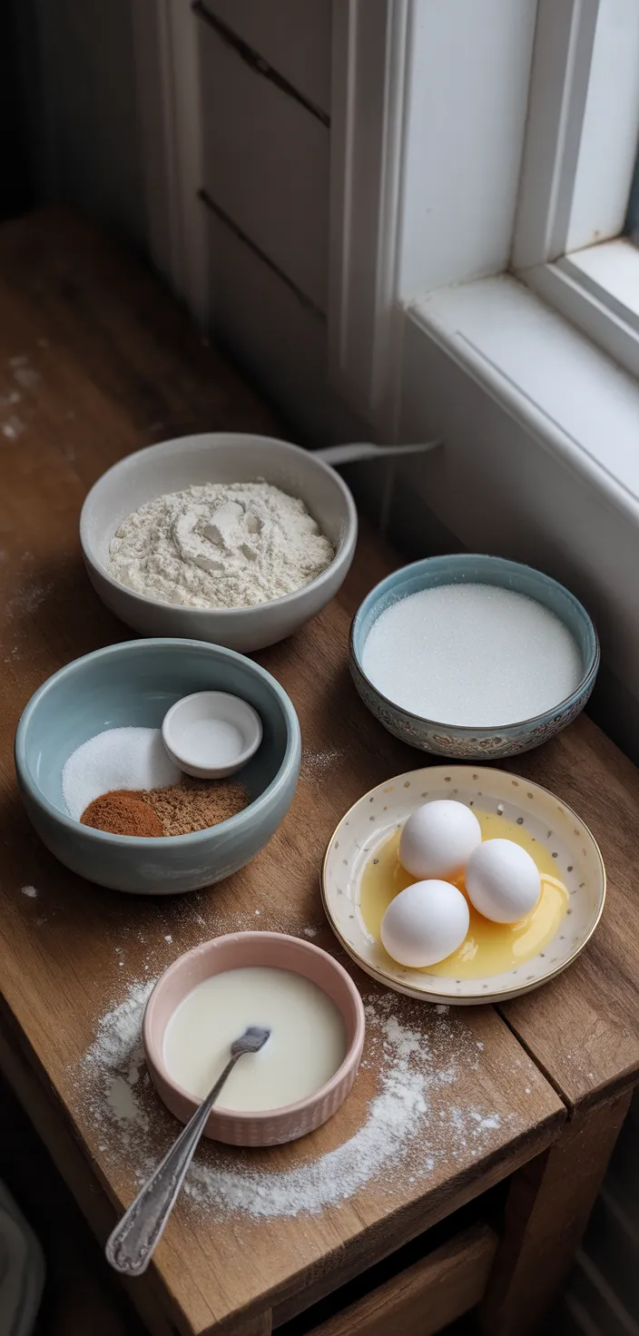 Ingredients photo for How To Make Baked Cake Donuts From Scratch Recipe