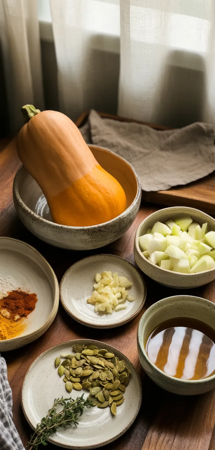 Ingredients photo for Simple Butternut Squash Soup Recipe
