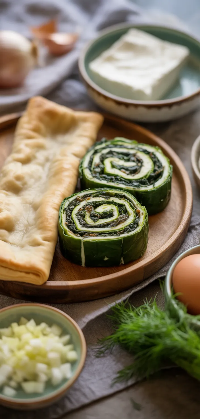 Ingredients photo for Spinach And Feta Pinwheels, Gluten Recipe