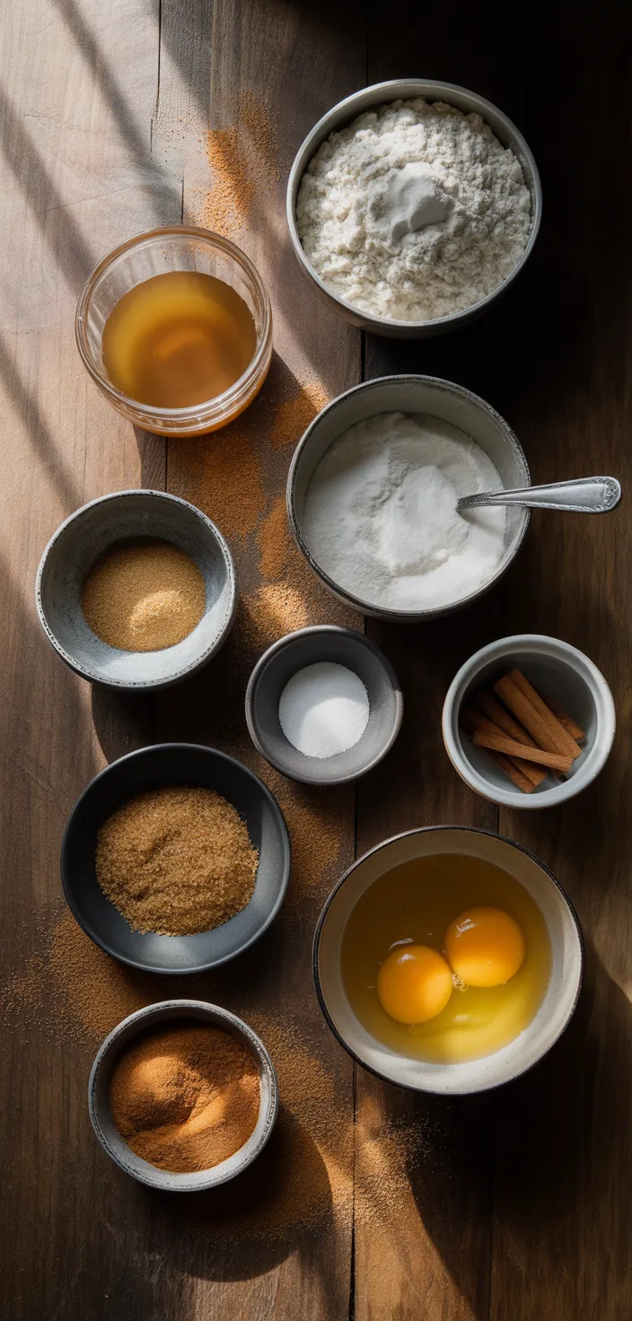 Ingredients photo for Baked Apple Cider Donuts With Cinnamon Sugar Recipe