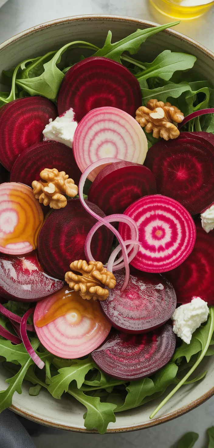 Ingredients photo for Beet And Goat Cheese Arugula Salad Recipe