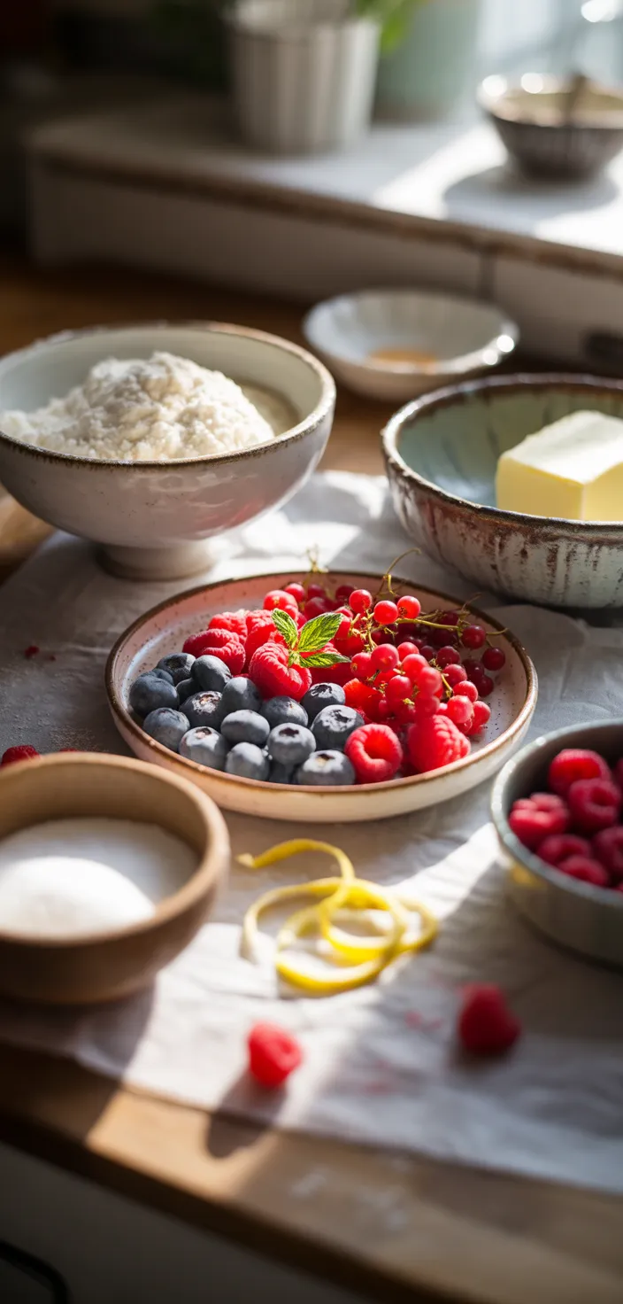 Ingredients photo for Berry Vanilla Naked Cake Recipe