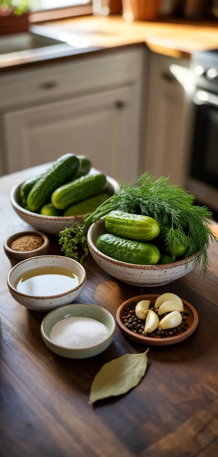 Ingredients photo for Best Classic Dill Pickle Recipe