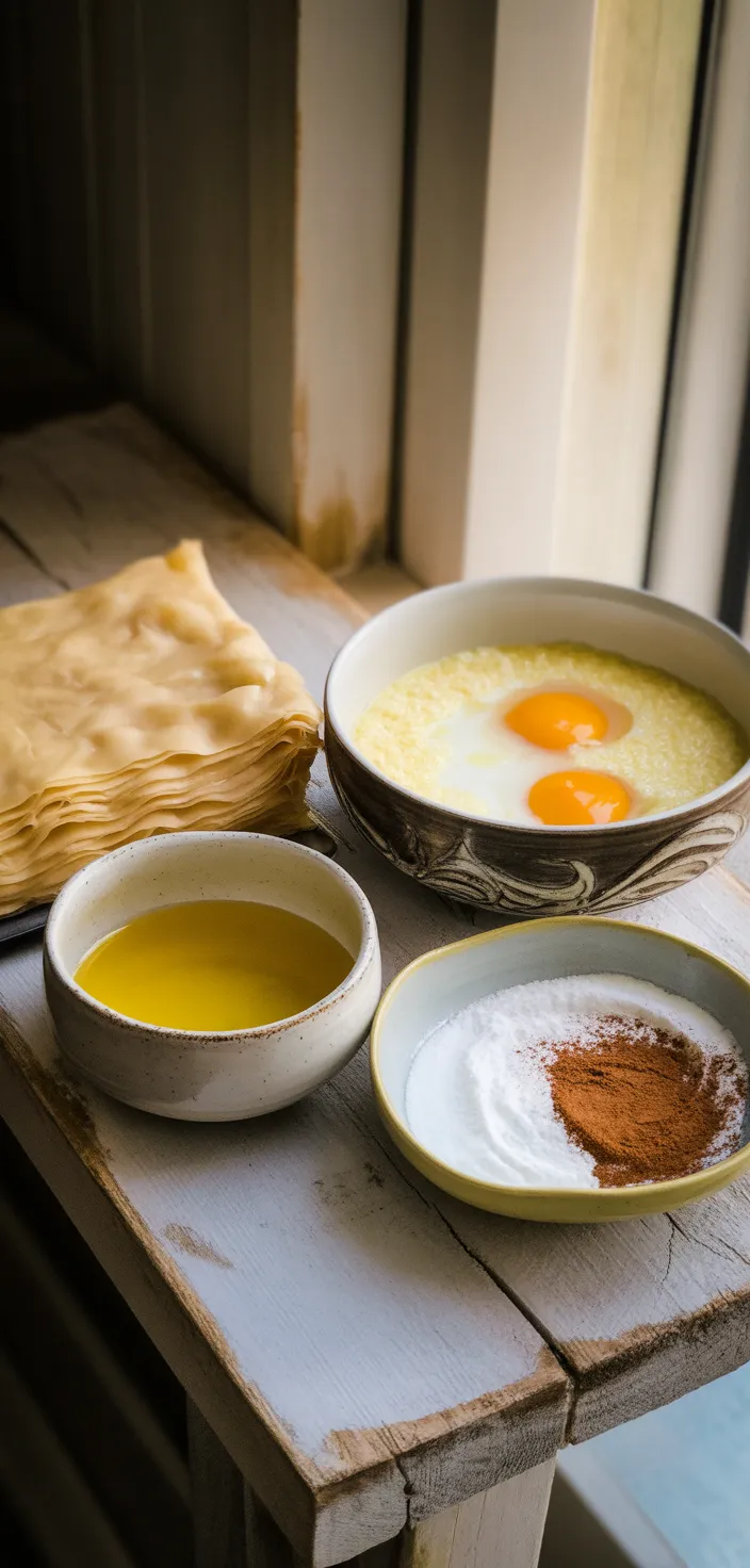 Ingredients photo for Bougatsa Recipe