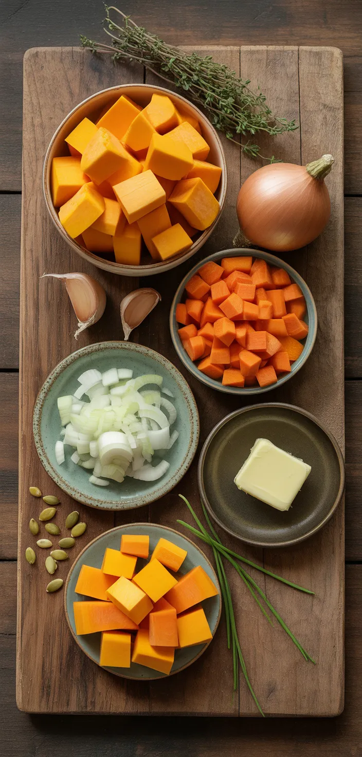 Ingredients photo for Butternut Squash Soup (rich & Creamy) Recipe