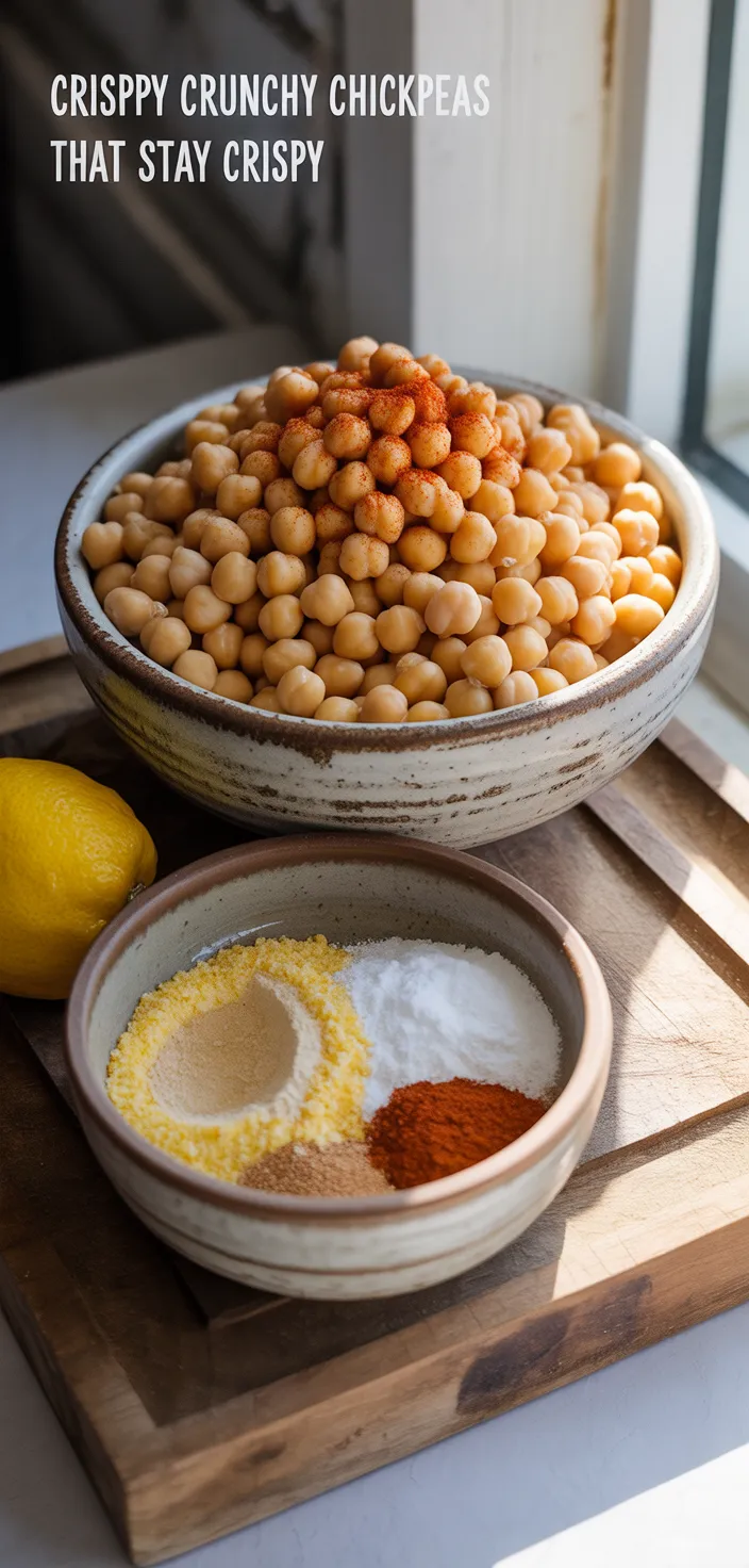 Ingredients photo for CRISPY CRUNCHY CHICKPEAS THAT STAY CRISPY Recipe