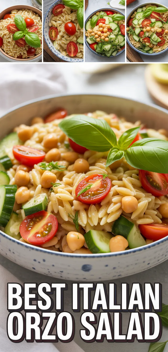 A photo of Best Italian Orzo Salad Recipe