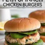 Chicken Burgers With Feta Cheese And Spinach Recipe