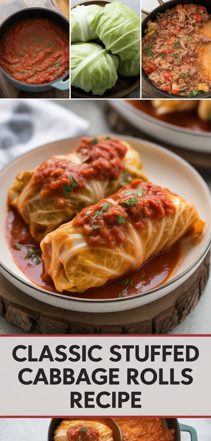 A photo of Classic Stuffed Cabbage Rolls Recipe