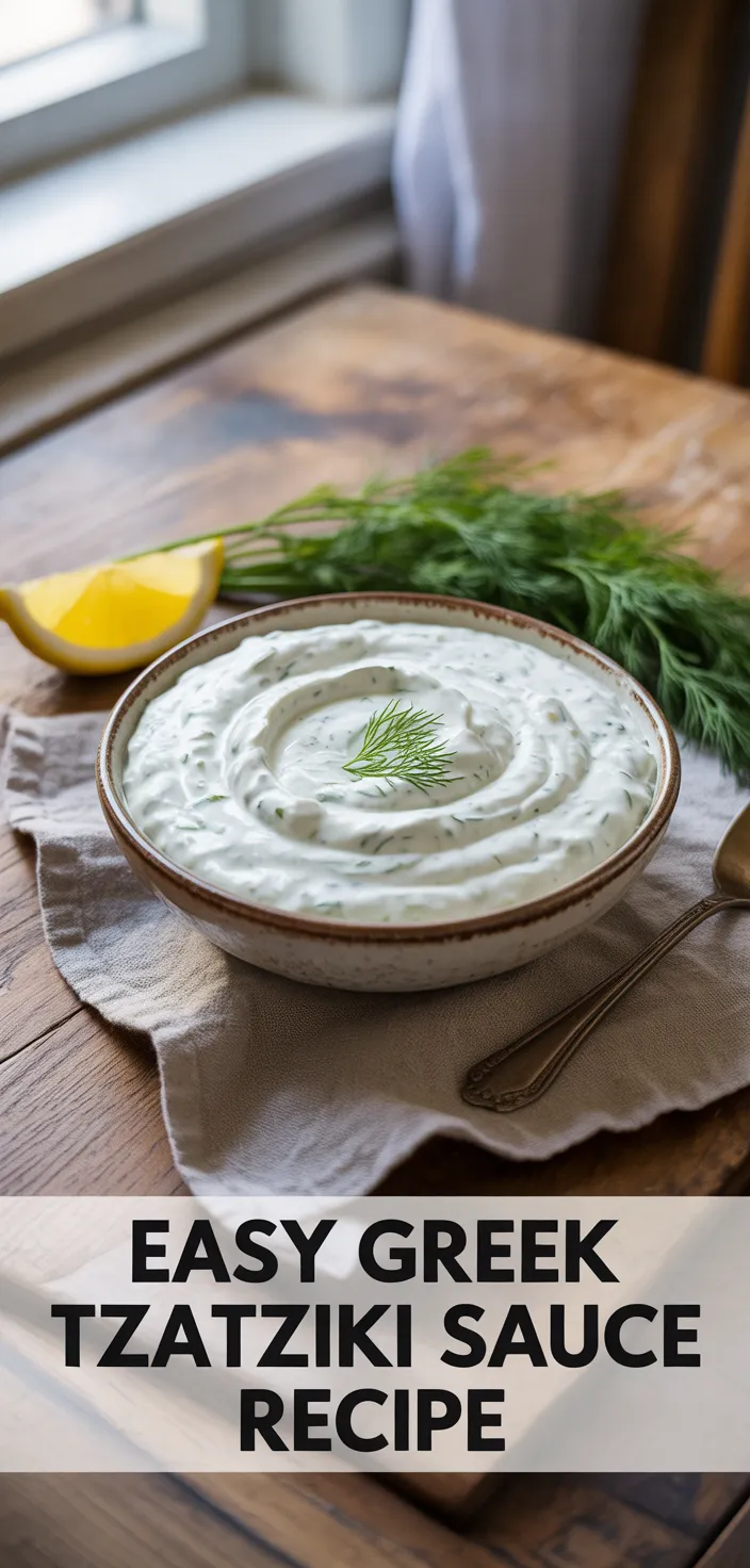A photo of Easy Greek Tzatziki Sauce Recipe