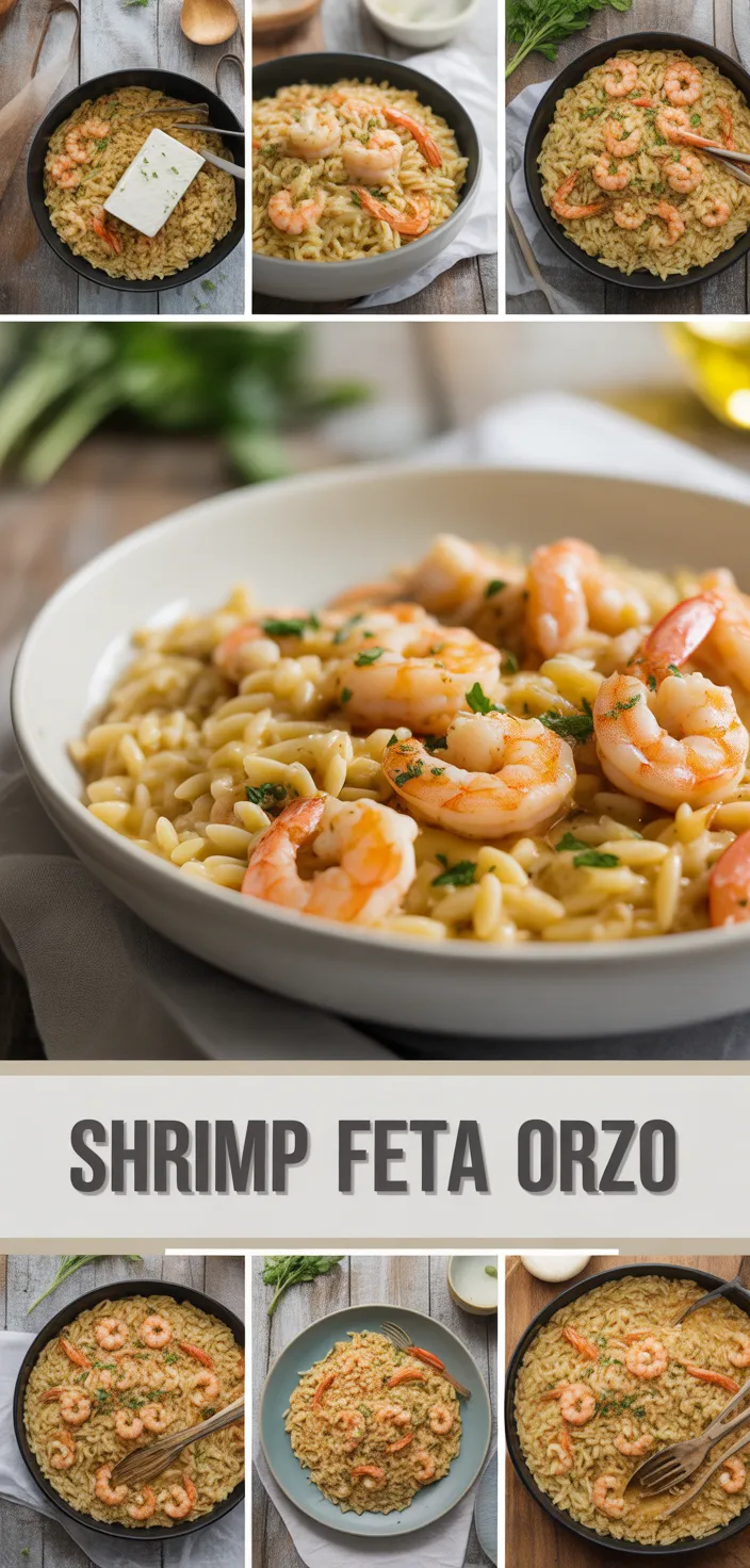 A photo of Easy Orzo With Shrimp And Feta Recipe