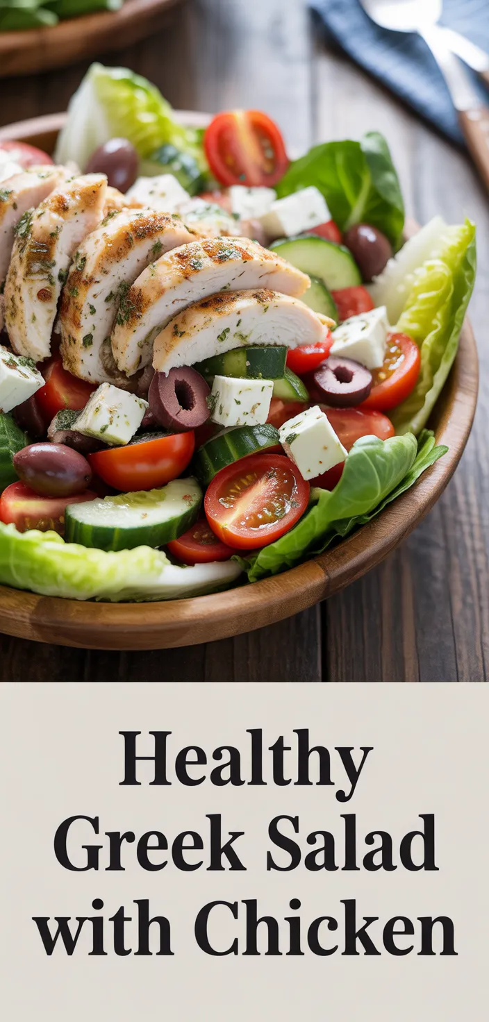 A photo of HEALTHY GREEK SALAD WITH CHICKEN Recipe