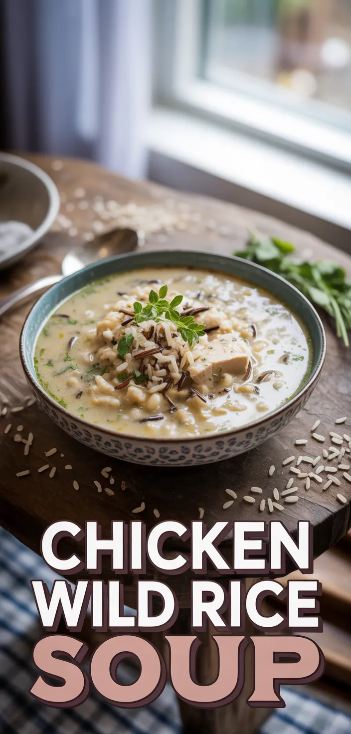 A photo of Healthy Chicken Wild Rice Soup (Video) (Stove, IP, Crockpot) Recipe