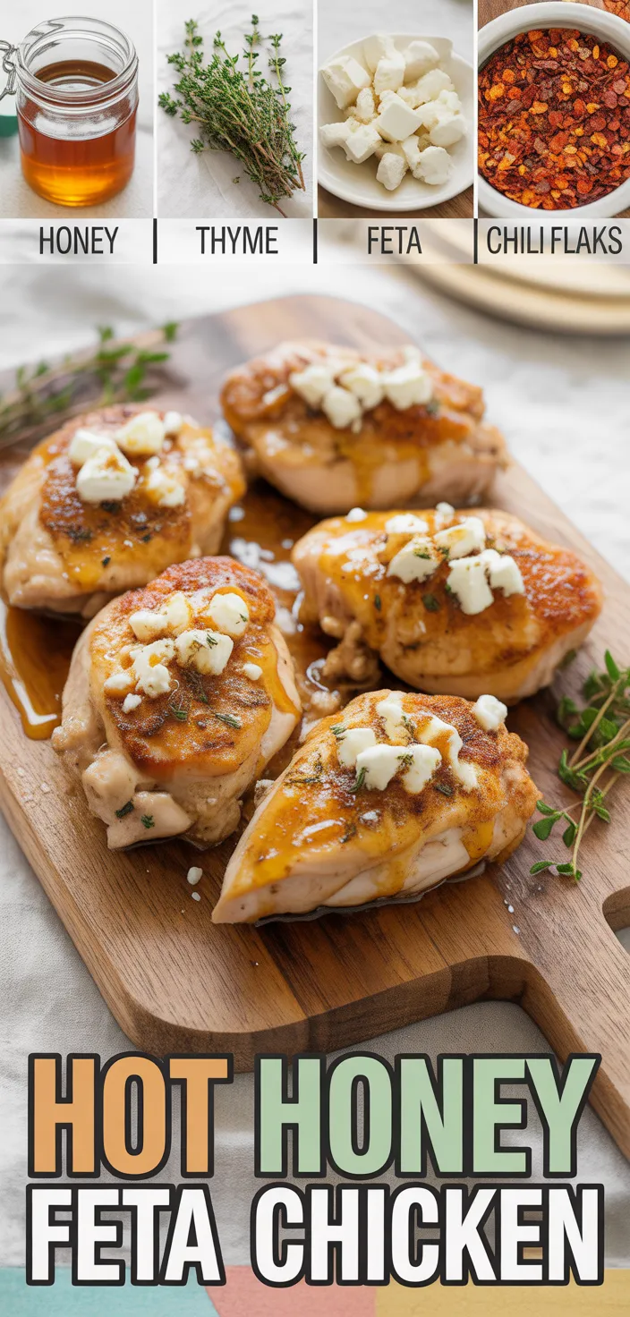 A photo of Hot Honey Feta Chicken – A Sweet & Savory Delight Recipe