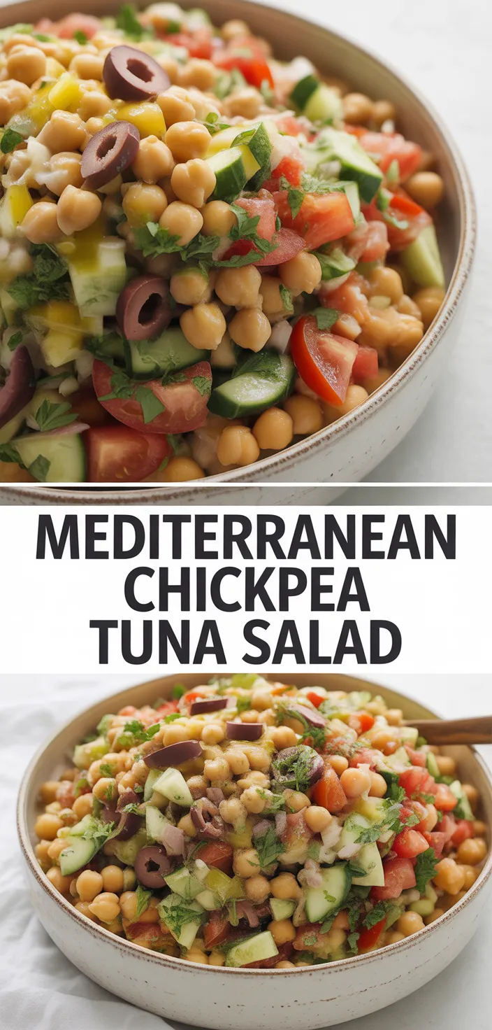 A photo of Mediterranean Chickpea Tuna Salad Recipe