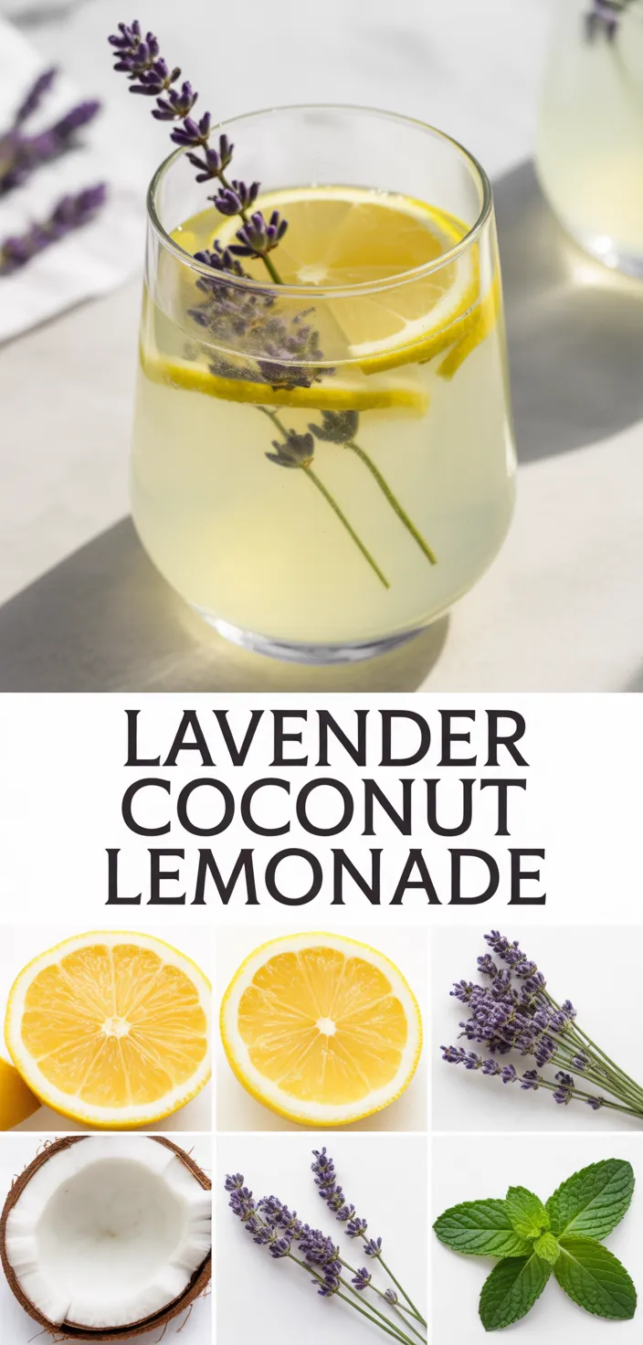 A photo of Refreshing Coconut Lavender Lemonade Mocktail Recipe