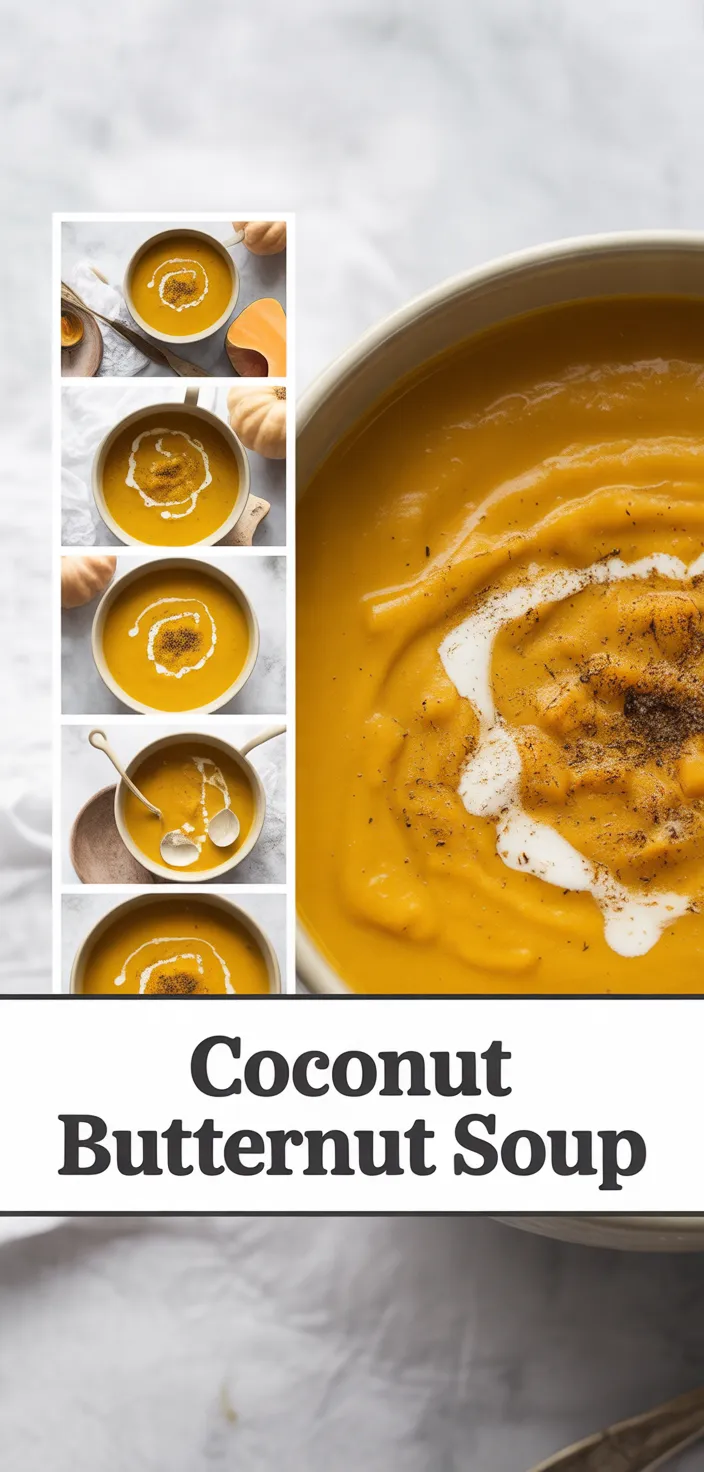 A photo of Roasted Butternut Squash Soup With Coconut Milk – Cozy Vegan Recipe