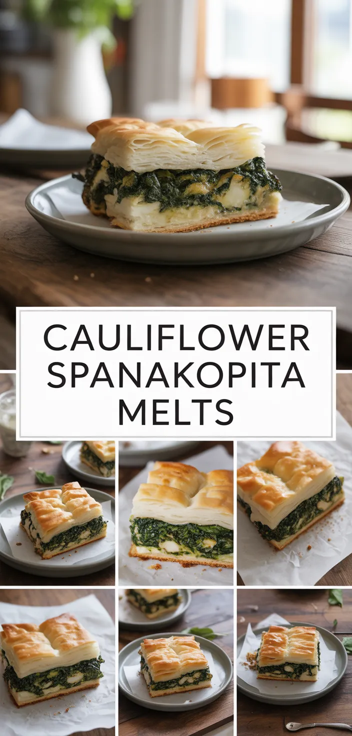 A photo of Roasted Cauliflower Steak & Spanakopita Melts Recipe