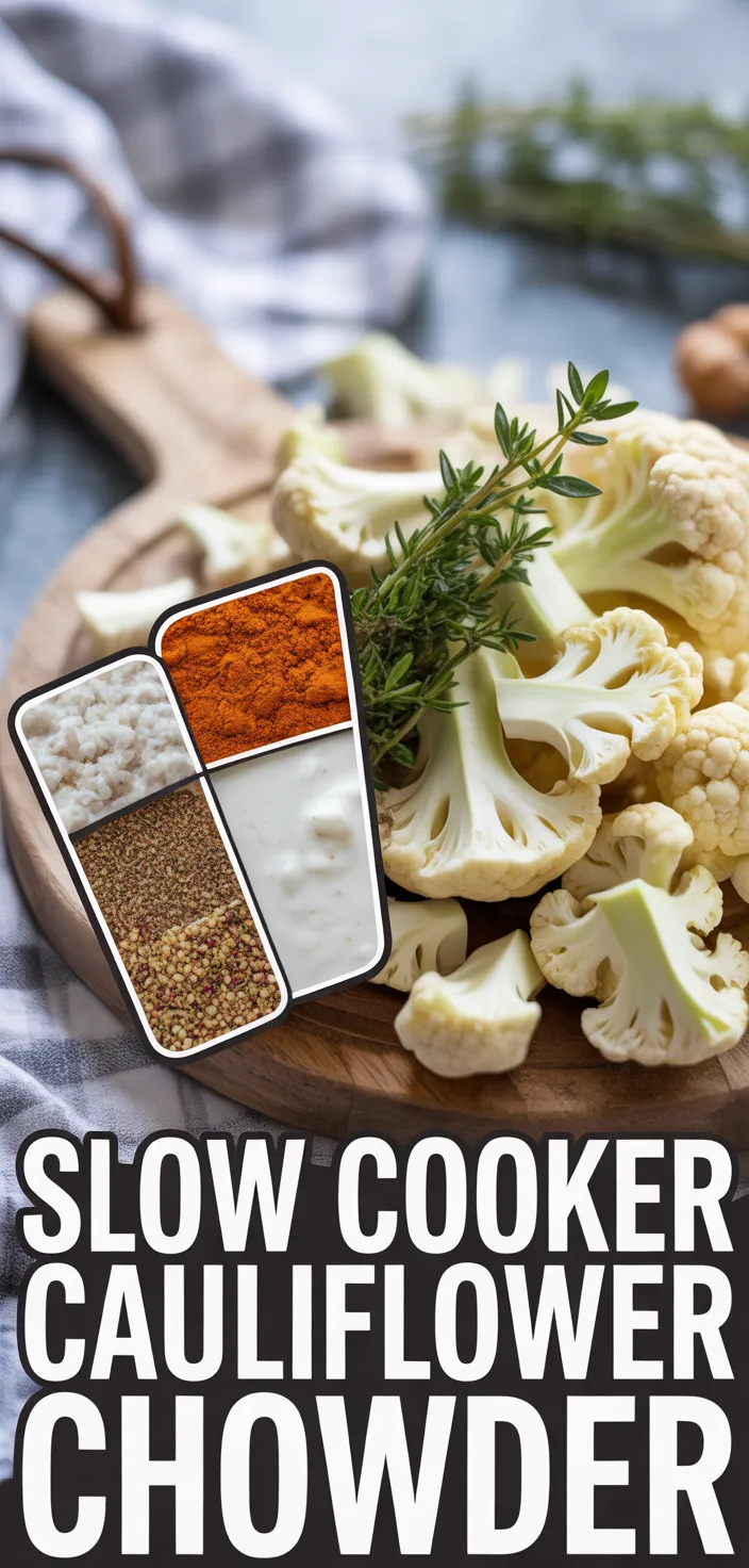A photo of Slow Cooker Cauliflower Chowder Recipe