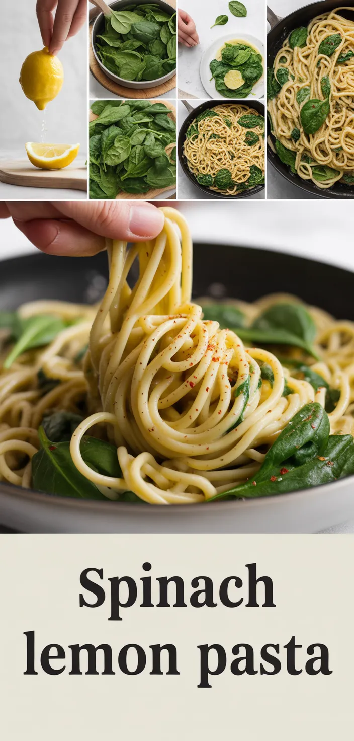 A photo of Spinach Lemon Pasta Recipe